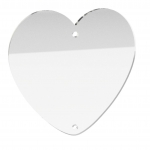 80mm+Acrylic+Heart+Hanging+Plaque+with+Centre+Hanging+Holes+