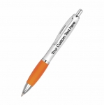 Personalised+Contour+Extra+Ball+Pen+-+Orange+%28Black+Ink%29