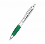 Personalised+Contour+Extra+Ball+Pen+-+White++Green+%28Black+Ink%29