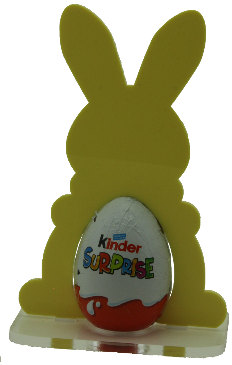 Easter bunny rabbit wooden freestanding chocolate holder kinder egg holidays nursery toddler baby gift