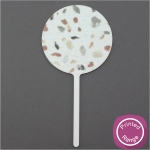 Printed+Blank+-+Neutral+Terrazzo+-+Cake+Topper+-+100mm+Disc+Paddle